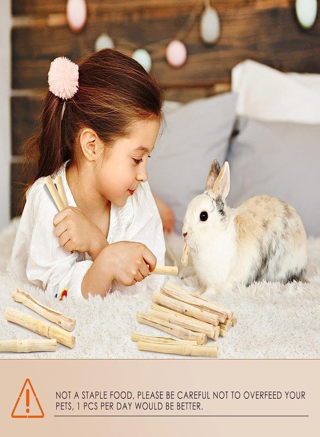 Bissap 170g/0.3Ib Sweet Bamboo Sticks for Rabbits, Bunny Chew Toys for Rabbits Hamster Chinchilla Guinea Pigs Rabbit Squirrel Small Animals Natural Treats Teeth Grinding Chew Sticks - Image 4